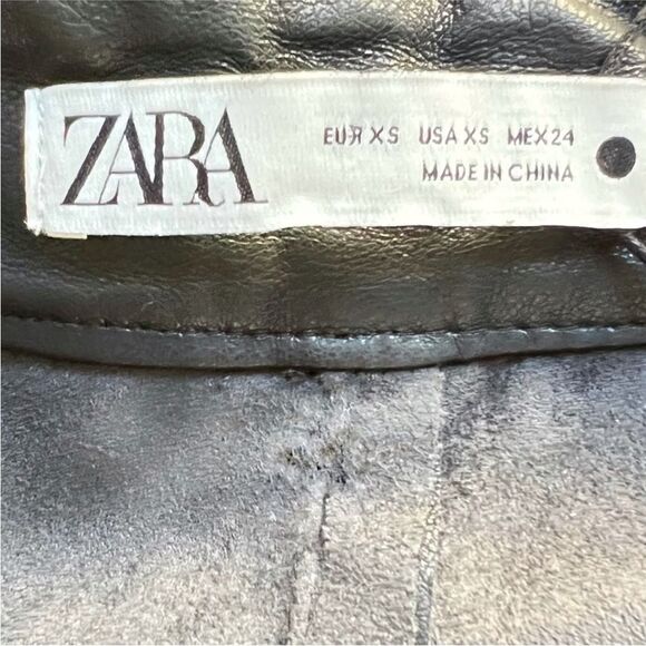 Zara Faux Leather Slouchy Pants - Picture 8 of 10